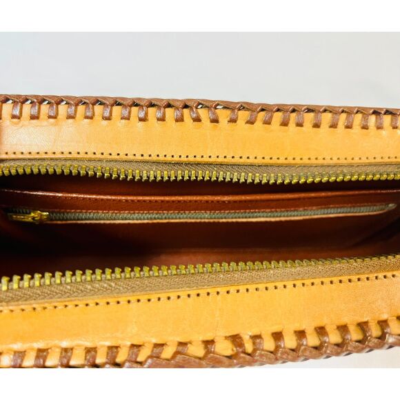 Vintage Hand Tooled 1950s/1960s Floral Leather Clutch Wallet Accessories - Picture 4 of 10